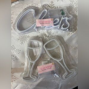 Cheers LED Neon Sign - White